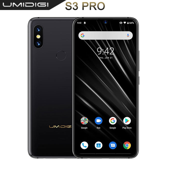 UMIDIGI S3 PRO Android 9.0 48MP+12MP+20MP 5150mAh 128GB 6GB 6.3" NFC Global Version Smartphone unlocked octa core mobile phone