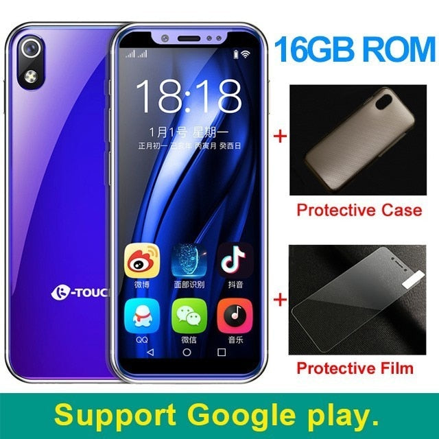 K-TOUCH mini smallest smartphone 3.5 inch android 8.1 Quad Core mobile phone Dual sim Unlocked small telephone touch cell phones
