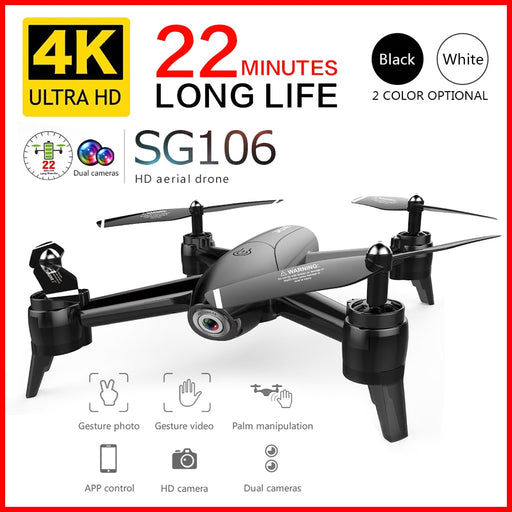 SG106 Wifi RC  Drone with 720P 1080P 4K HD Dual Camera  Quadrocopter FPV Drone Long Battery Life Toys For Boy Kids