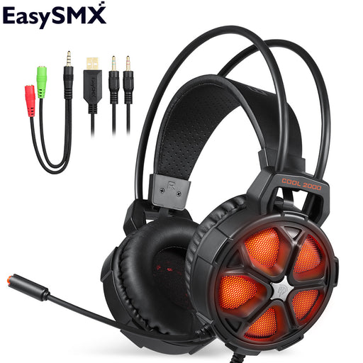 Gaming Headphone EasySMX COOL 2000 Stereo Gaming Headset Headphones with Mic Noise Cancelling Headphone for PS4 PC Gamers