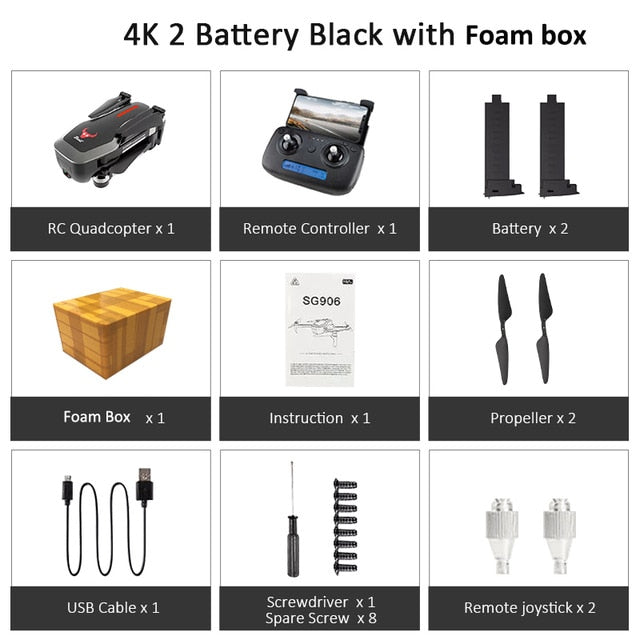 ZLRC Beast SG906 GPS 5G WIFI FPV With Selfie Foldable 4K 1080P Ultra HD Camera RC Drone Quadcopter RTF VS XS812 XS809HW SG106