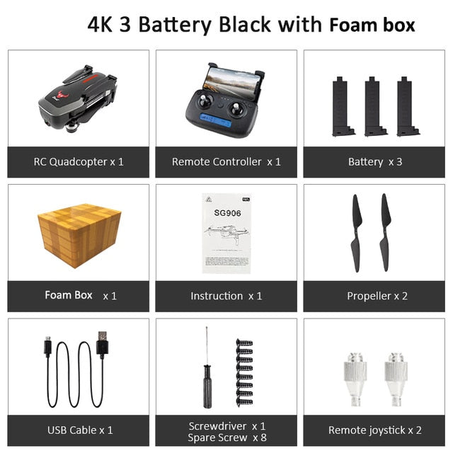 ZLRC Beast SG906 GPS 5G WIFI FPV With Selfie Foldable 4K 1080P Ultra HD Camera RC Drone Quadcopter RTF VS XS812 XS809HW SG106