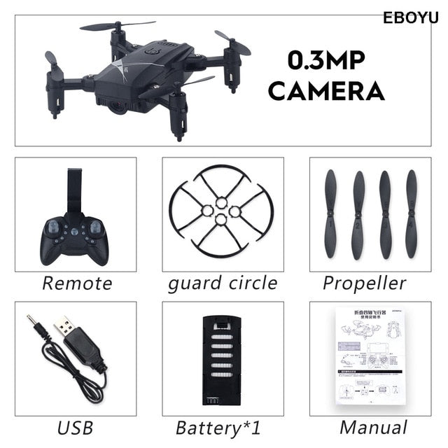 LF602 2.4G HZ Mini Fold RC Drone with 2.0MP / 0.3MP WiFi FPV camera Altitude Hold Headless Mode One Key Return RC Quadcopter