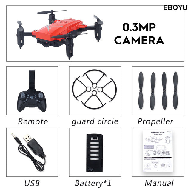 LF602 2.4G HZ Mini Fold RC Drone with 2.0MP / 0.3MP WiFi FPV camera Altitude Hold Headless Mode One Key Return RC Quadcopter