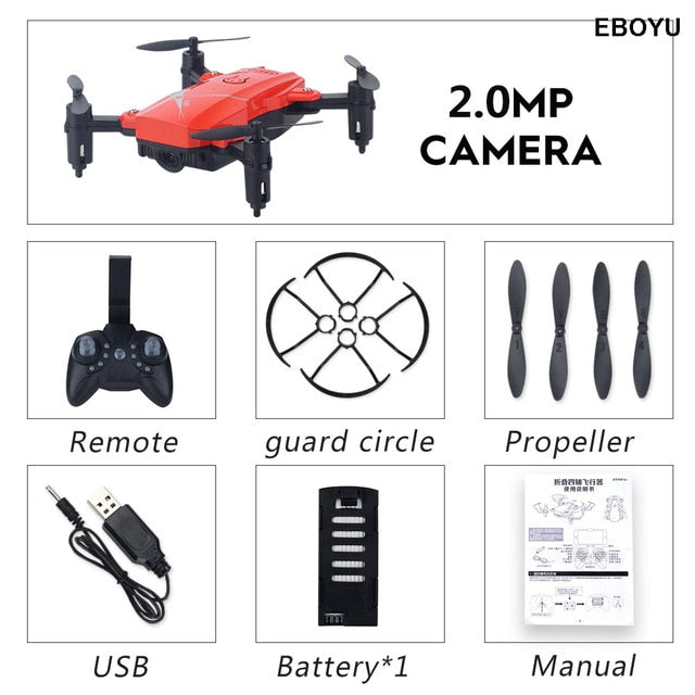 LF602 2.4G HZ Mini Fold RC Drone with 2.0MP / 0.3MP WiFi FPV camera Altitude Hold Headless Mode One Key Return RC Quadcopter