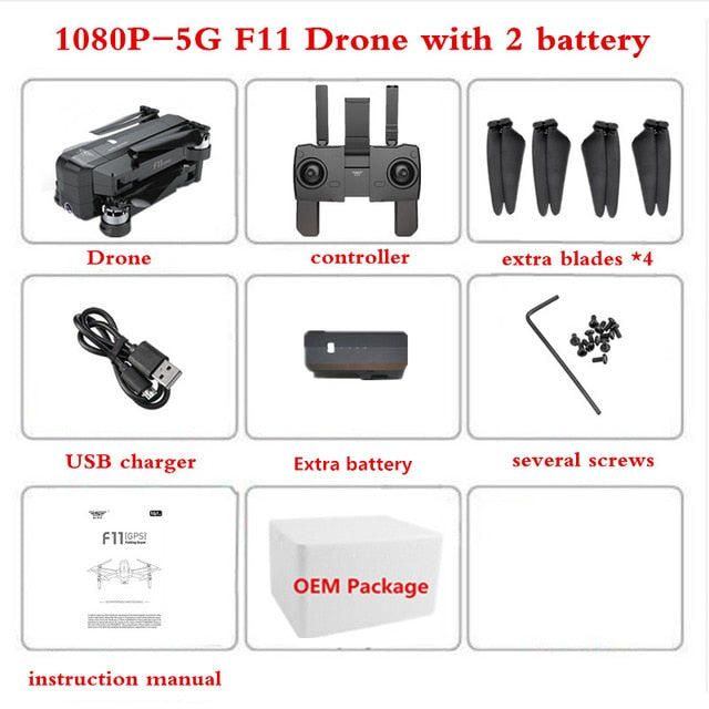 SJRC F11 RC GPS Brushless Drone with 1080P WIFI Camera Drone Quadrocopter with Camera Quadcopter 28min Flight Time Dron Vs CG033