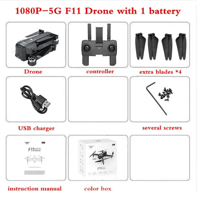SJRC F11 RC GPS Brushless Drone with 1080P WIFI Camera Drone Quadrocopter with Camera Quadcopter 28min Flight Time Dron Vs CG033