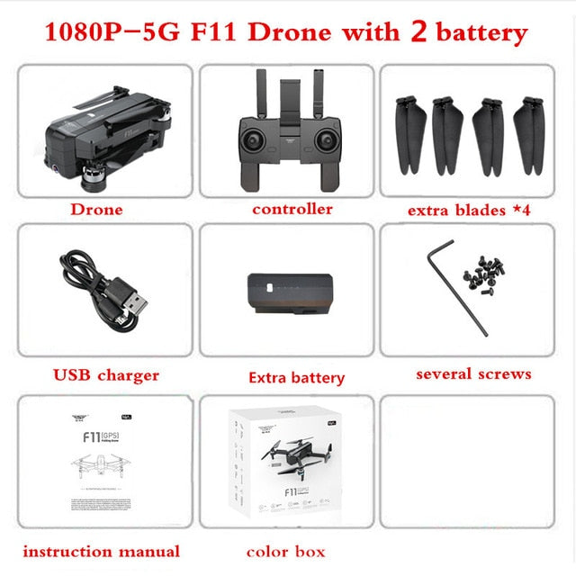 SJRC F11 RC GPS Brushless Drone with 1080P WIFI Camera Drone Quadrocopter with Camera Quadcopter 28min Flight Time Dron Vs CG033