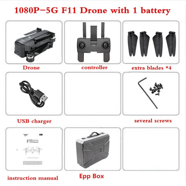 SJRC F11 RC GPS Brushless Drone with 1080P WIFI Camera Drone Quadrocopter with Camera Quadcopter 28min Flight Time Dron Vs CG033