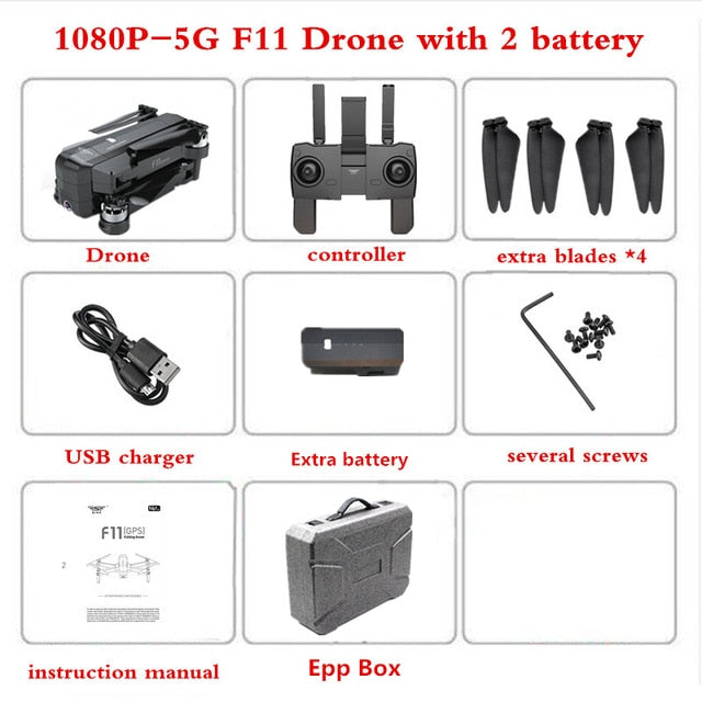 SJRC F11 RC GPS Brushless Drone with 1080P WIFI Camera Drone Quadrocopter with Camera Quadcopter 28min Flight Time Dron Vs CG033