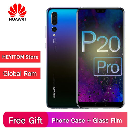Original Huawei P20 Pro 4G LTE mobile phone Kirin 970 Android 8.1 6.1 "2440x1080 6GB RAM 128GB ROM NFC 40.0MP IP67