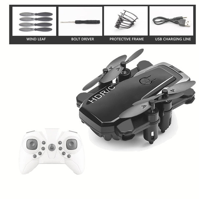 Upgraded D2 Foldable Mini Drone With RC Quadrocopter With Camera HD Quad-Counter With High Hold RC Helicopter With Headless Mode