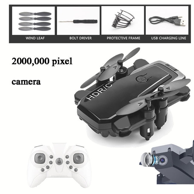 Upgraded D2 Foldable Mini Drone With RC Quadrocopter With Camera HD Quad-Counter With High Hold RC Helicopter With Headless Mode