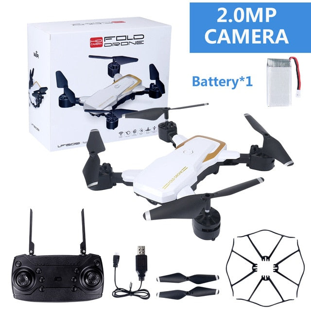 LF609 2.4G Wifi FPV RC Drone with HD camera 5MP  RC Quadcopter RTF mini Foldable long fly time 3D Flip altitude hold VS E58