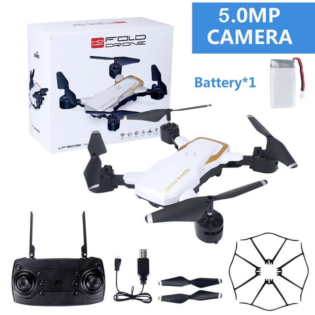 LF609 2.4G Wifi FPV RC Drone with HD camera 5MP  RC Quadcopter RTF mini Foldable long fly time 3D Flip altitude hold VS E58