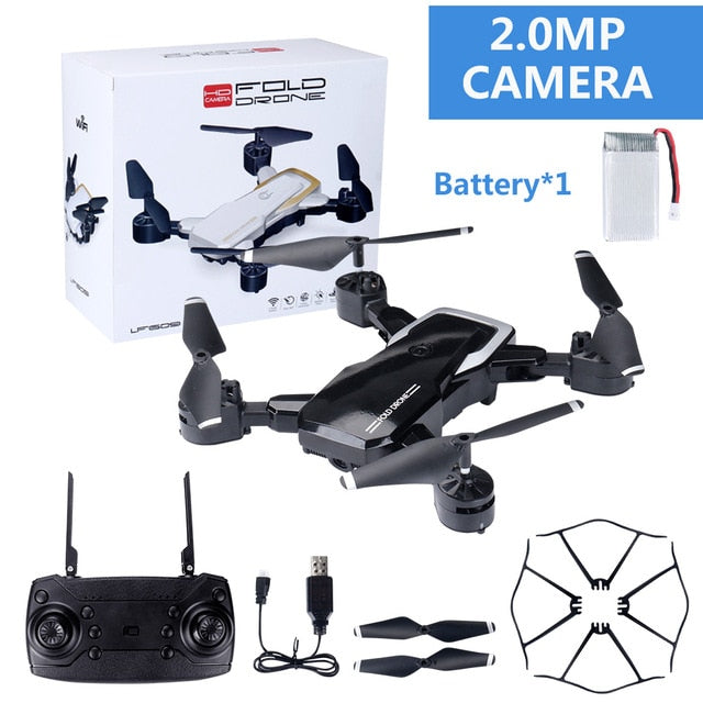 LF609 2.4G Wifi FPV RC Drone with HD camera 5MP  RC Quadcopter RTF mini Foldable long fly time 3D Flip altitude hold VS E58