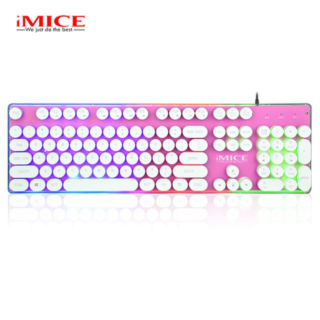 iMice Game Backlit Gaming Keyboard With Backlight RGB Gamer For Computer PC Laptop LED Keycaps Key Cap Board USB Keybord Player