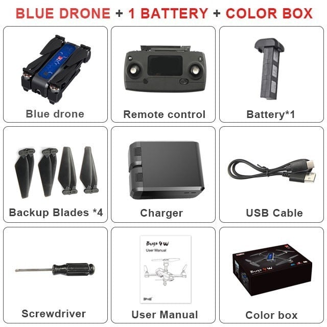 Mjx Bugs4 W B4w 5g Wifi Fpv Gps Brushless Foldable Ultrasonic Rc Drone 2k Camera Anti-shake Optical Flow Rc Quadcopter Vs F11