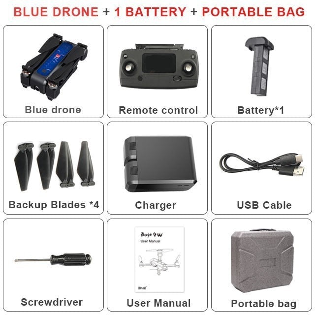 Mjx Bugs4 W B4w 5g Wifi Fpv Gps Brushless Foldable Ultrasonic Rc Drone 2k Camera Anti-shake Optical Flow Rc Quadcopter Vs F11