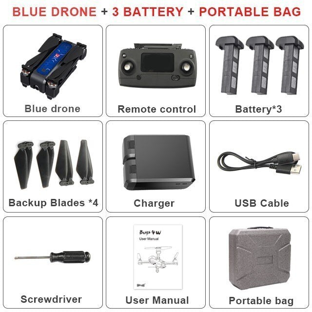 Mjx Bugs4 W B4w 5g Wifi Fpv Gps Brushless Foldable Ultrasonic Rc Drone 2k Camera Anti-shake Optical Flow Rc Quadcopter Vs F11