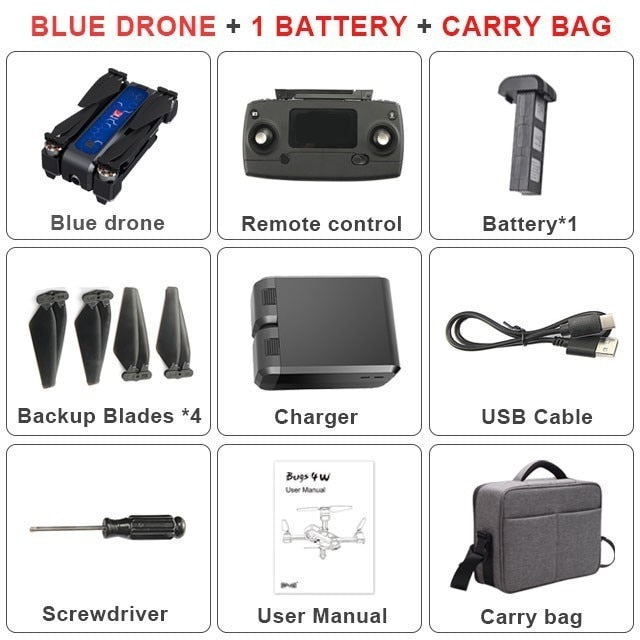 Mjx Bugs4 W B4w 5g Wifi Fpv Gps Brushless Foldable Ultrasonic Rc Drone 2k Camera Anti-shake Optical Flow Rc Quadcopter Vs F11