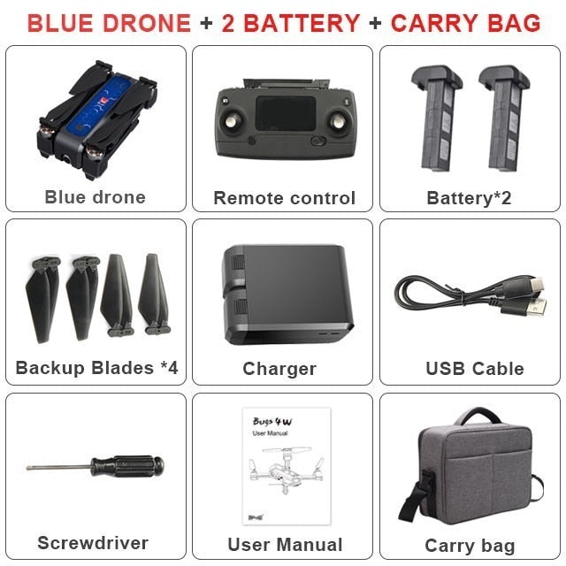 Mjx Bugs4 W B4w 5g Wifi Fpv Gps Brushless Foldable Ultrasonic Rc Drone 2k Camera Anti-shake Optical Flow Rc Quadcopter Vs F11