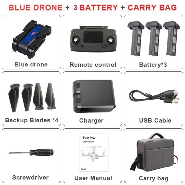 Mjx Bugs4 W B4w 5g Wifi Fpv Gps Brushless Foldable Ultrasonic Rc Drone 2k Camera Anti-shake Optical Flow Rc Quadcopter Vs F11