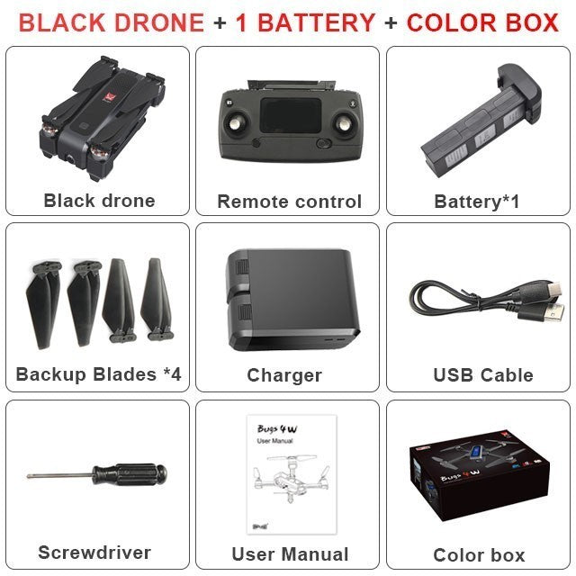 Mjx Bugs4 W B4w 5g Wifi Fpv Gps Brushless Foldable Ultrasonic Rc Drone 2k Camera Anti-shake Optical Flow Rc Quadcopter Vs F11