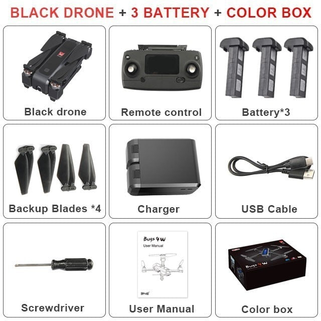 Mjx Bugs4 W B4w 5g Wifi Fpv Gps Brushless Foldable Ultrasonic Rc Drone 2k Camera Anti-shake Optical Flow Rc Quadcopter Vs F11
