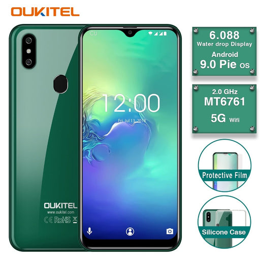 original OUKITEL C15 PRO 6.1"FHD 19:9 Water Drop screen 3GB 32GB Android 9.0 MT6761 Quad Core smartphone 4G mobile phone PK Y8