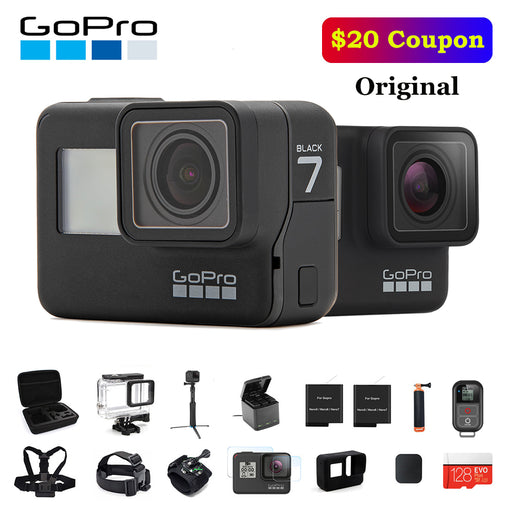 Original GoPro Action Camera HERO 7 Black 4K 60fps 1080P 240fps video Go Pro Sport cam 12MP Photo wifi Live Streami Hyper Smooth