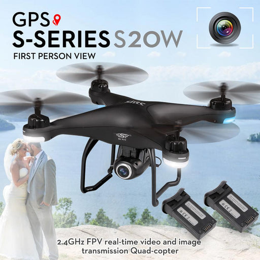 Quick Charging Long Distance Control SJ R/C S20W 1080P Camera GPS WiFi FPV RC Drone Quadcopter RTF with Two Batteries
