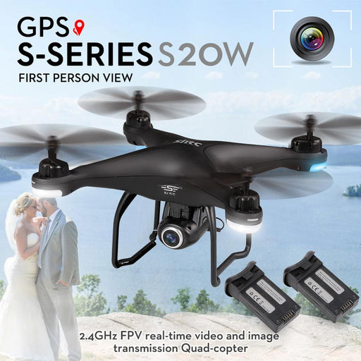 Quick Charging Long Distance Control SJ R/C S20W 1080P Camera GPS WiFi FPV RC Drone Quadcopter RTF with Two Batteries