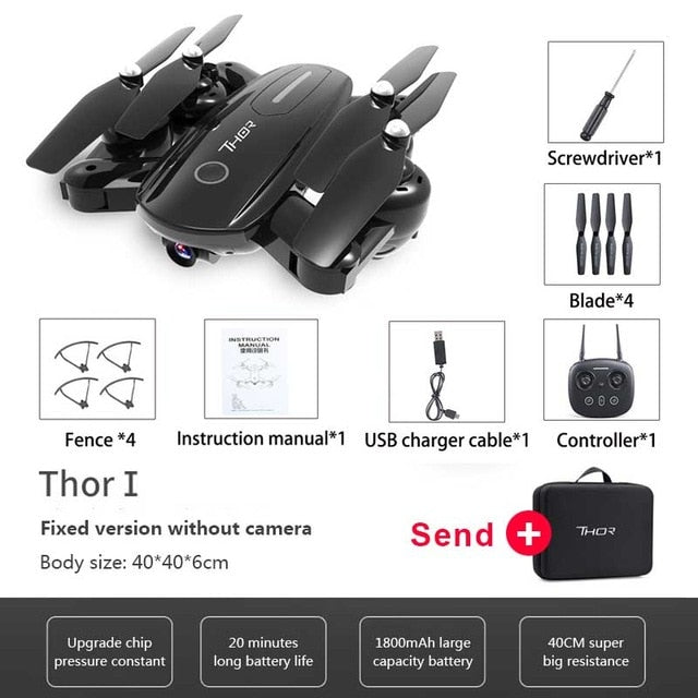 Newest Thor Professional Quadcopter Drones Optical Flow Folding Fixed High 1080p FPV HD Camera Four-axis Aircraft RC Helicopters