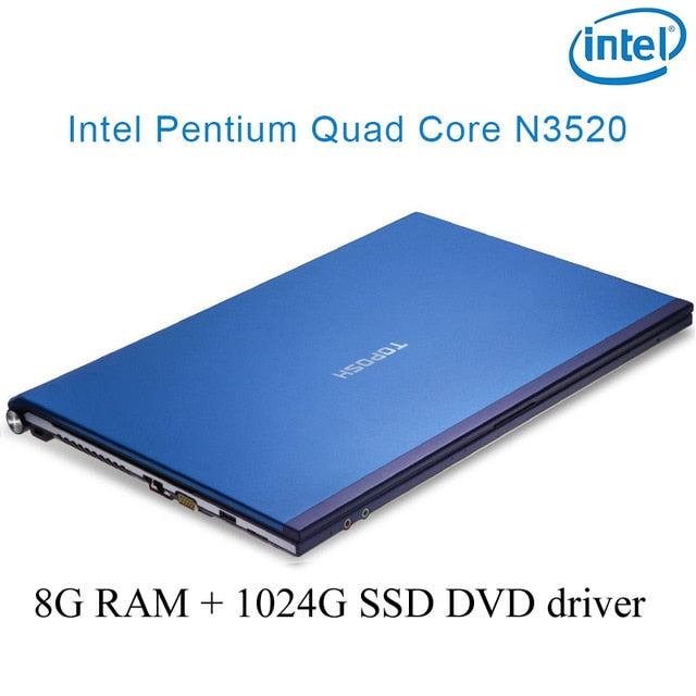 P08 laptop 15.6" CPU N3520 8G RAM 1024GB SSD DVD ROM HD Screen gaming notebook laptop