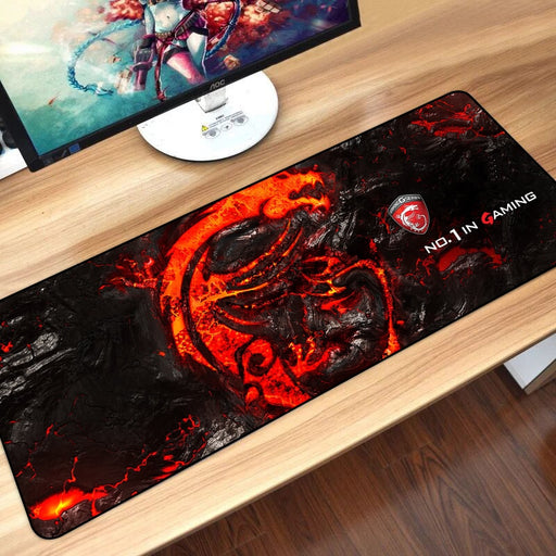 Sovawin 80*30cm Gaming Mouse Pad Large XL Dragon Logo Computer Mousepad XXL Rubber Desk Mat for Laptop for LOL Dota 2