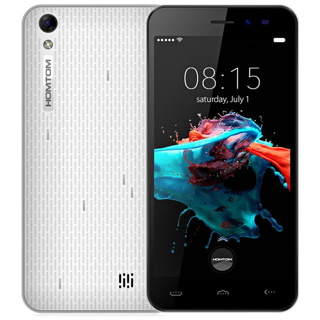 Original Homtom HT16 Android 6.0 5.0 inch 3G Smartphone MTK6580 1.3GHz 1GB RAM 8GB ROM Wakeup Gesture GPS A-GPS Mobile Phone