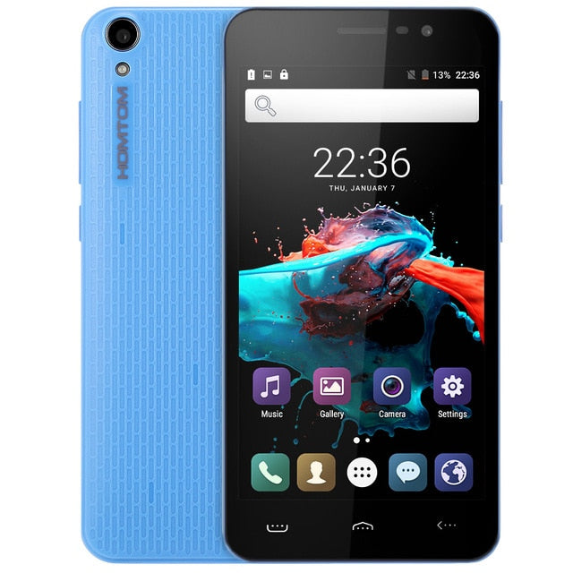 Original Homtom HT16 Android 6.0 5.0 inch 3G Smartphone MTK6580 1.3GHz 1GB RAM 8GB ROM Wakeup Gesture GPS A-GPS Mobile Phone