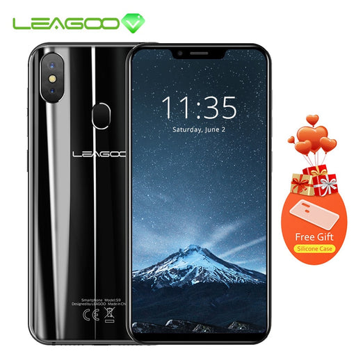 LEAGOO S9 5.85" HD+ IPS 19:9 Screen RAM 4GB ROM 32GB Android 8.1 MT6750 Octa Core 13MP Dual Rear Cams 3300mAh 4G Mobile Phone