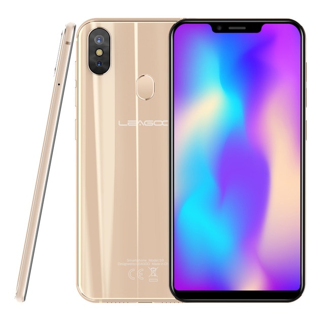 LEAGOO S9 5.85" HD+ IPS 19:9 Screen RAM 4GB ROM 32GB Android 8.1 MT6750 Octa Core 13MP Dual Rear Cams 3300mAh 4G Mobile Phone