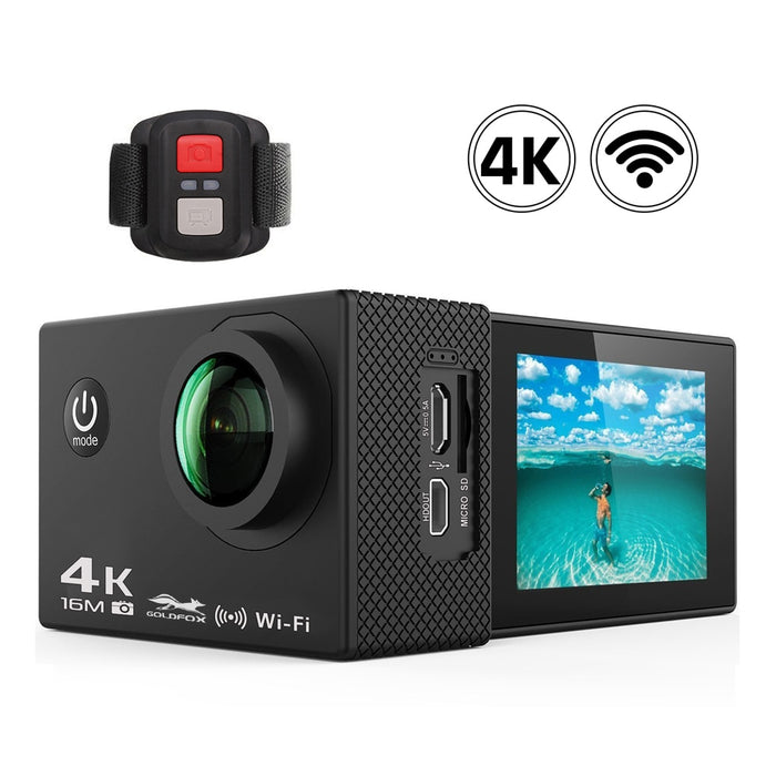 Ultra HD 4K Action Camera Extreme Sports WiFi Helmet Camera with Remote Control go Underwater Cam pro DV Recording Mini Camera