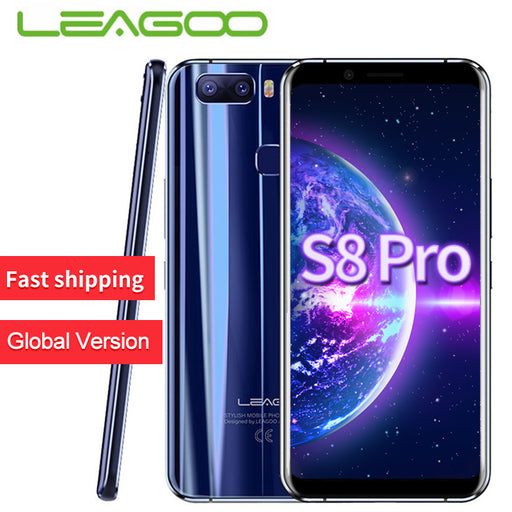 LEAGOO S8 Pro Smartphone 5.99"FHD  IPS 2160*1080 Screen 6GB 64GB Android 7.0 MT6757 Octa Core Fingerprint ID 4G Mobile Phone