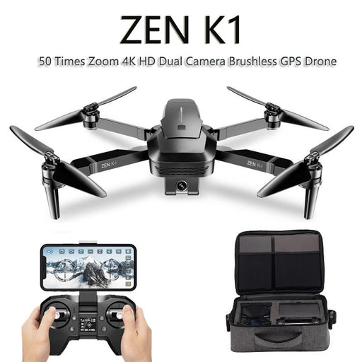 VISUO ZEN K1 GPS RC Drone with 4K Wide-Angle HD Dual Camera 5G WiFi FPV Brushless Drones Quadcopter 50 Times Zoom 28 Mins VS F11