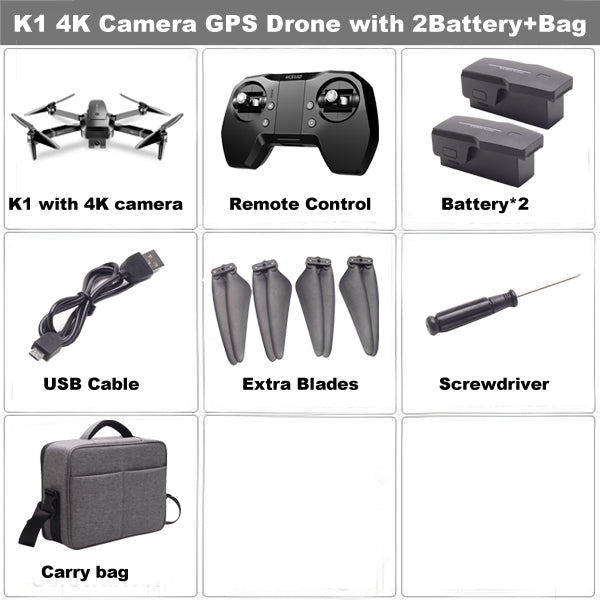 VISUO ZEN K1 GPS RC Drone with 4K Wide-Angle HD Dual Camera 5G WiFi FPV Brushless Drones Quadcopter 50 Times Zoom 28 Mins VS F11