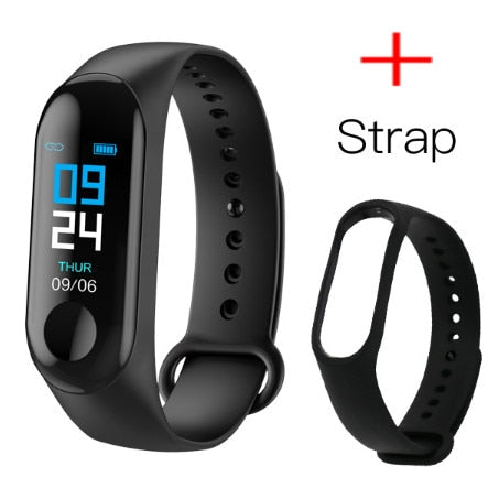 LYKRY Smart Bracelet Sport Watch 90mAh Fitness Tracker M3 Color Display Smart Watch Men Women Heart Rate Blood Pressure