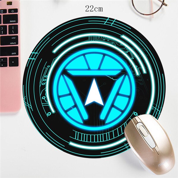 SIANCS 22X22cm Avengers Hero Round Mouse Pad  Non-Skid Small Size Locking Edge Gaming MousePad Rubber Fashion Office Mat