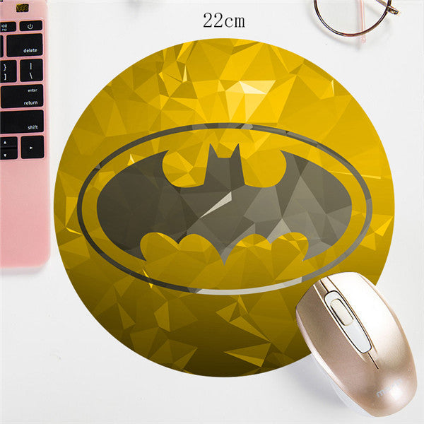 SIANCS 22X22cm Avengers Hero Round Mouse Pad  Non-Skid Small Size Locking Edge Gaming MousePad Rubber Fashion Office Mat