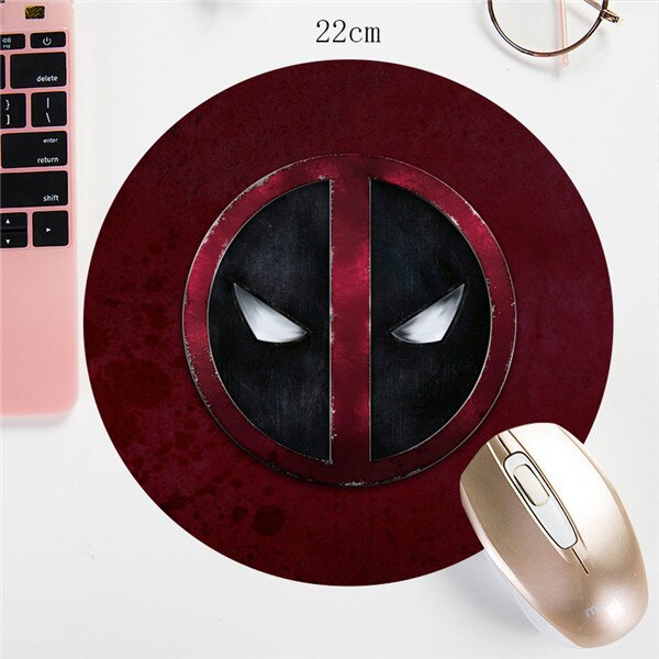 SIANCS 22X22cm Avengers Hero Round Mouse Pad  Non-Skid Small Size Locking Edge Gaming MousePad Rubber Fashion Office Mat