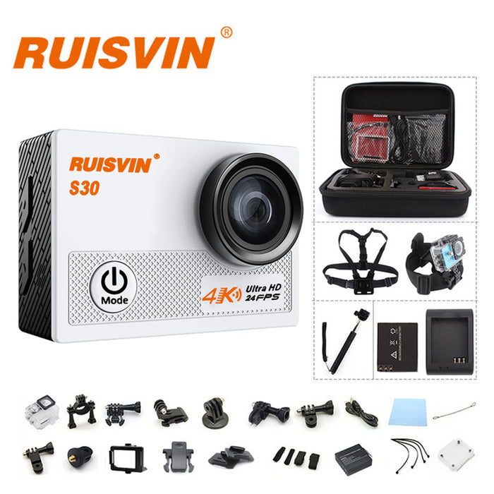 Original RUISVIN S30 Wifi 4K 24fps Novatek 96660 2.0" LCD Action Camera 30M Diving Go Waterproof Pro Camera Ultra HD Sports Cam