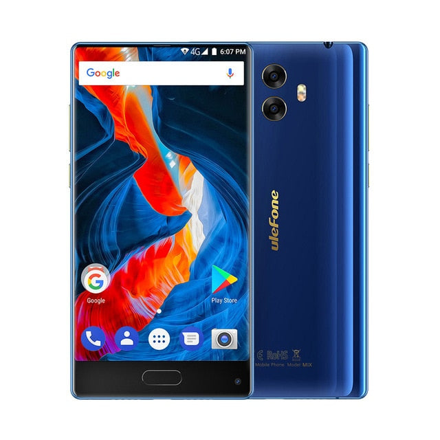 Ulefone MIX 4G Mobile Phone 5.5 inch HD MTK6750T Octa Core Android 7.0 4GB+64GB Fingerprint 13MP Dual Camera cellphone